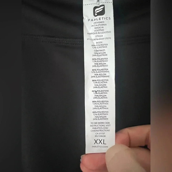 FABLETICS NWOT Brogan Metallicโ Leggings - Picture 5 of 7